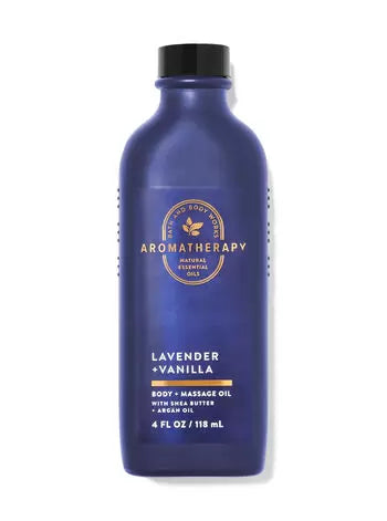 Lavender Vanilla Body + Massage Oil with Shea Butter + Argan Oil - Aromatherapy