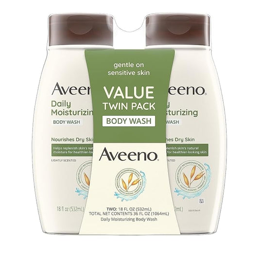 Aveeno Daily Moisturizing Body Wash, 12 Fl. Oz, 2 Pack