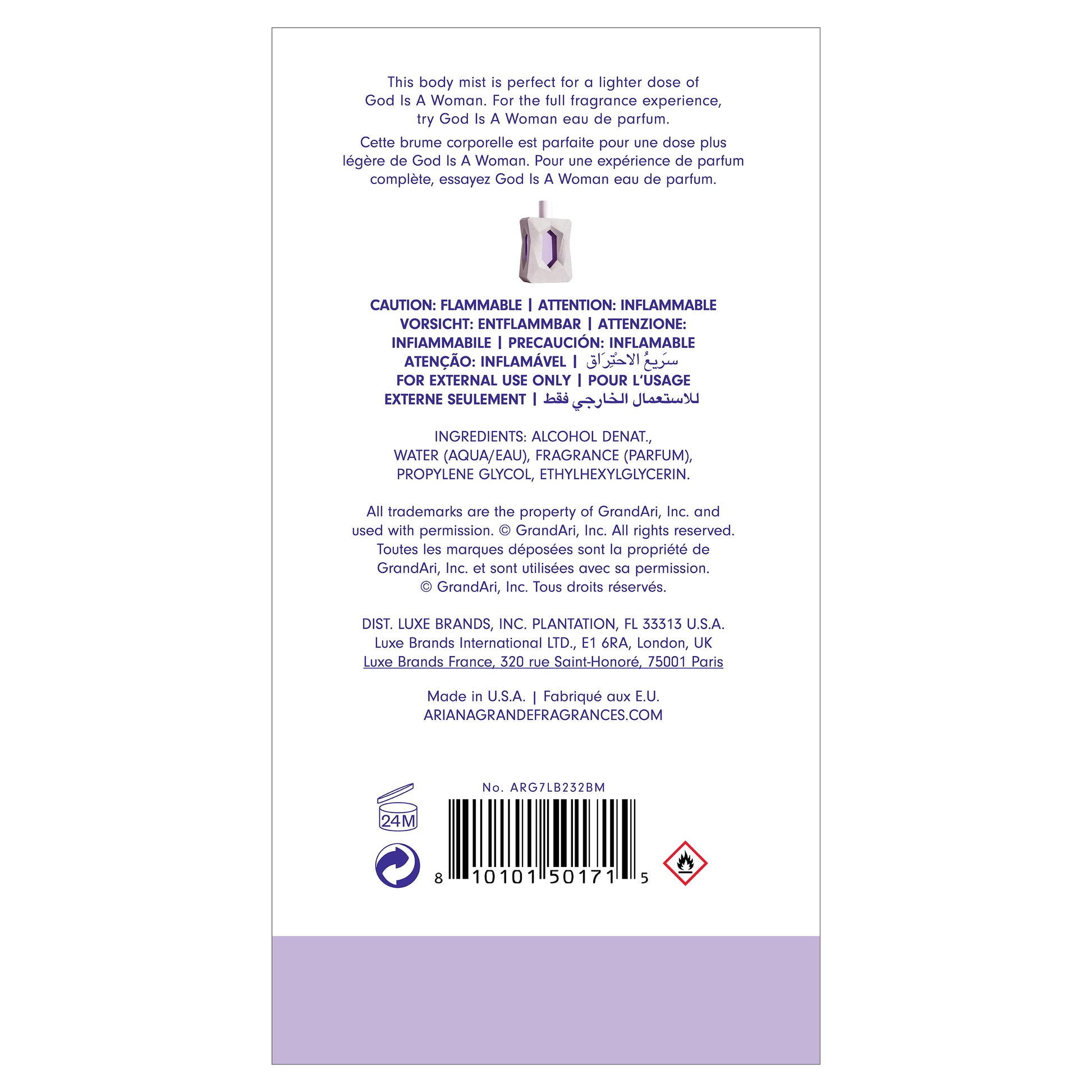 Ariana Grande - God Is A Woman Body Mist  - null - EXprimi Skincare Kenya - #product_page_title#