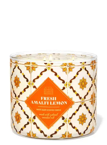 Fresh Amalfi Lemon 3-Wick Candle - White Barn