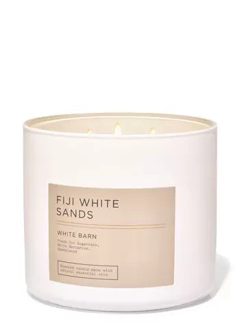 Fiji White Sands 3-Wick Candle - White Barn