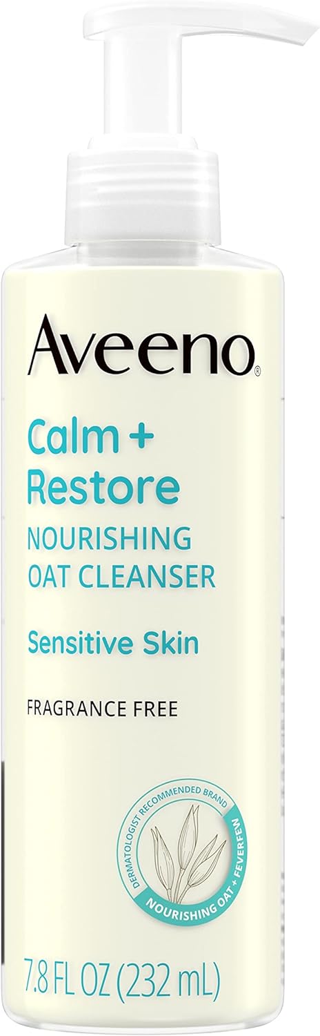 Calm + Restore Nourishing Oat Face Cleanser for Sensitive Skin,