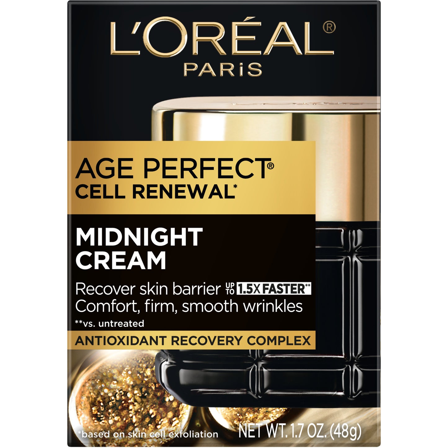 Age Perfect Caring Cell Renewal Midnight Cream, Antioxidants, 1.7 oz