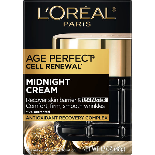 Age Perfect Caring Cell Renewal Midnight Cream, Antioxidants, 1.7 oz