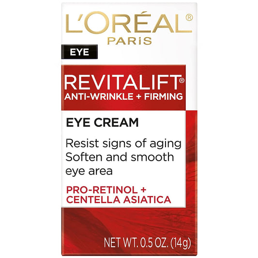 Revitalift Anti-Wrinkle and Firming Eye Cream, Reduce Dark Circles, Pro Retinol, Fragrance Free 1.7 oz