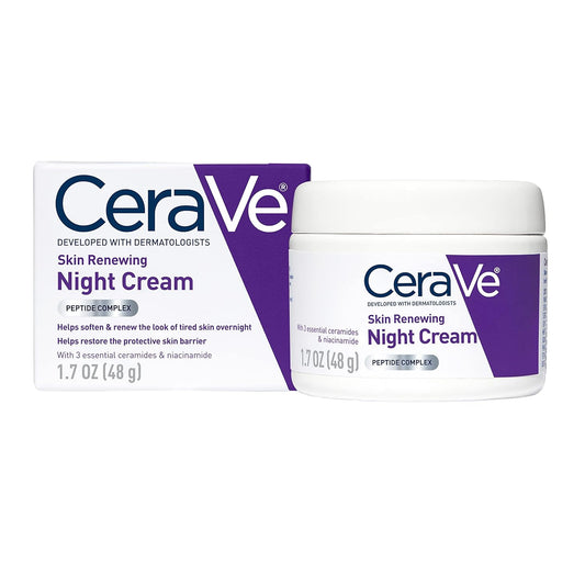 Skin Renewing Night Cream | Niacinamide, Peptide Complex, and Hyaluronic Acid Moisturizer for Face