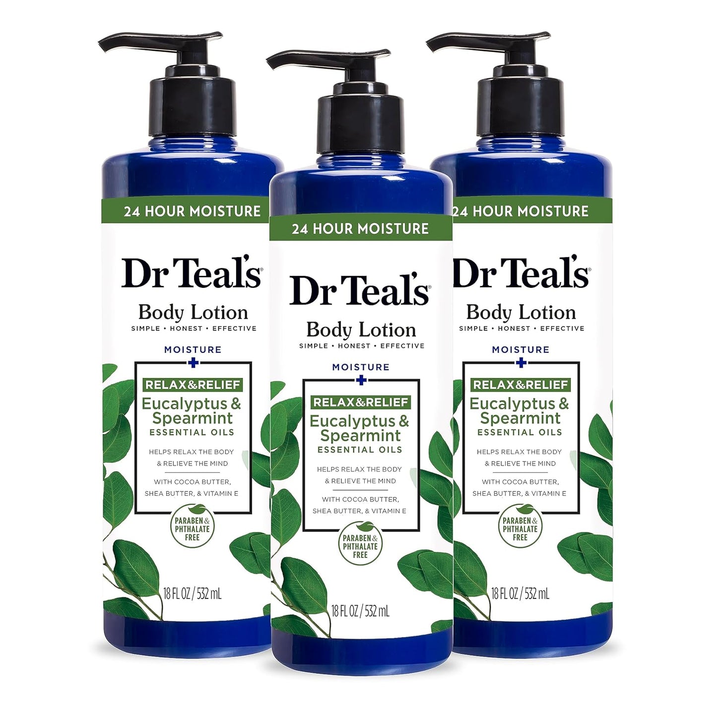 Body Lotion, Eucalyptus & Spearmint & Essential Oils, 18 fl oz - EXprimi Skincare Kenya - Beauty - Dr. Teal's - EXprimi Skincare Kenya.