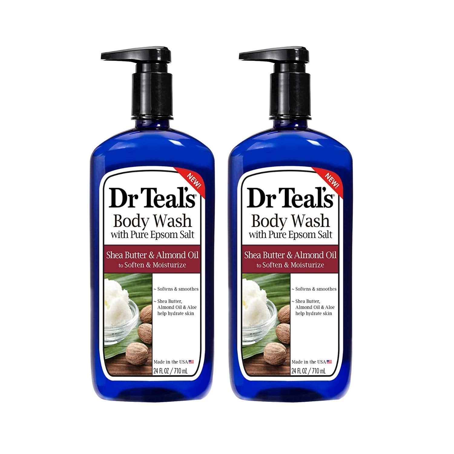 Epsom Salt Bath and Shower Body Wash with Pump - Shea Butter and Almond Oil, 24 Oz - EXprimi Skincare Kenya - Epsom Salt Bath and Shower Body Wash - Dr. Teal's - EXprimi Skincare Kenya.