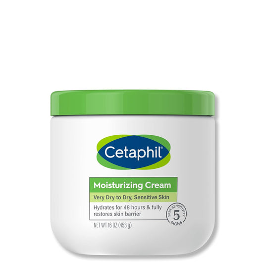 Cetaphil Moisturizing Cream for Very Dry/Sensitive Skin, hydrates for 48 ours & fully restores skin barrier