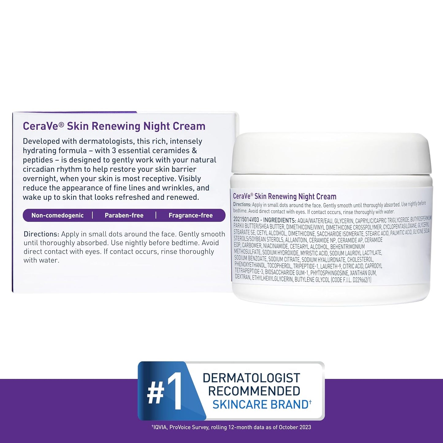 Skin Renewing Night Cream | Niacinamide, Peptide Complex, and Hyaluronic Acid Moisturizer for Face - EXprimi Skincare Kenya - Skin Care - CeraVe - EXprimi Skincare Kenya.