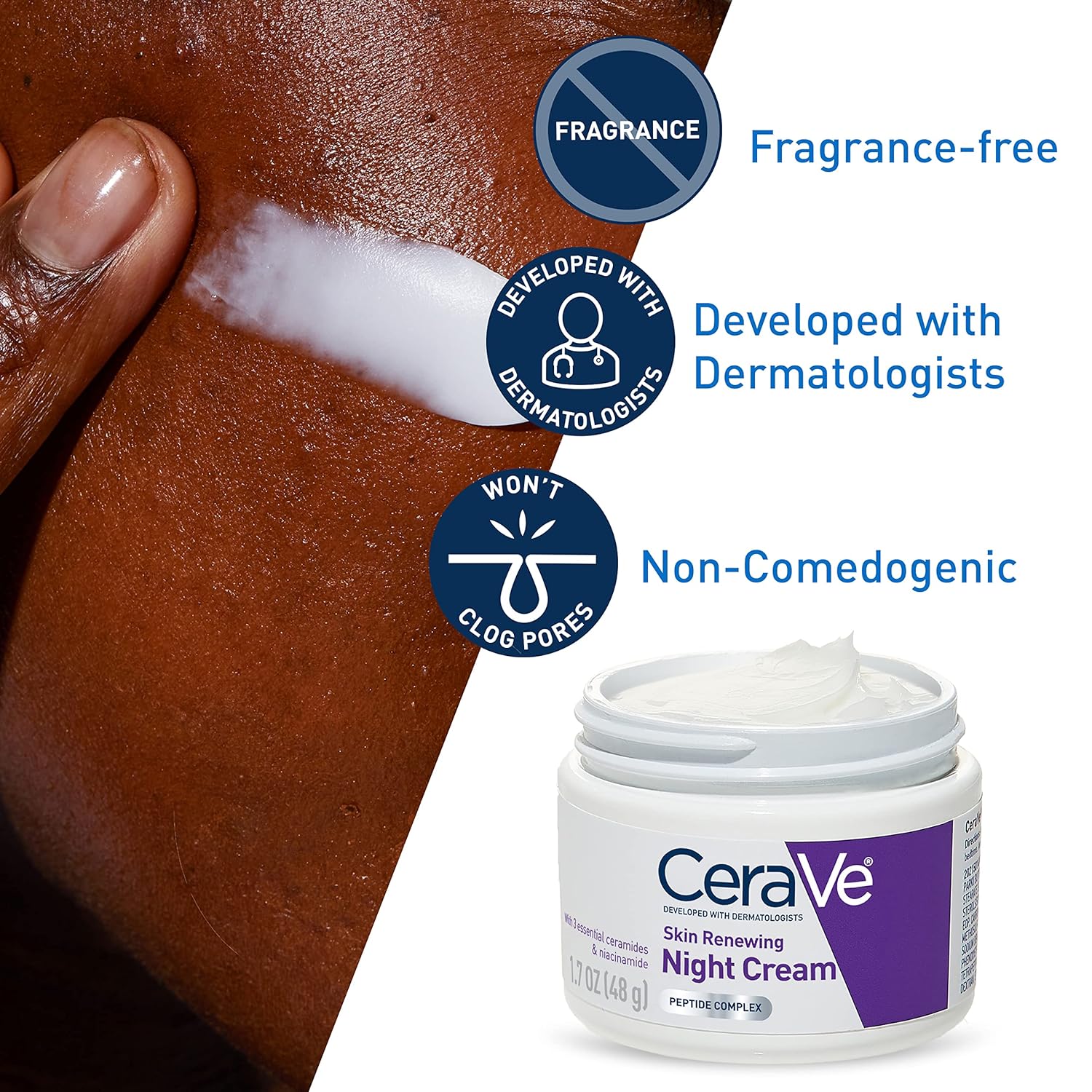 Skin Renewing Night Cream | Niacinamide, Peptide Complex, and Hyaluronic Acid Moisturizer for Face - EXprimi Skincare Kenya - Skin Care - CeraVe - EXprimi Skincare Kenya.