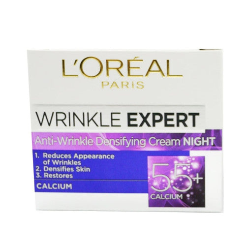 Wrinkle Expert  55+  Anti-wrinke Densifying Night Cream - 50ml - EXprimi Skincare Kenya - Replumps skin with moisture. Wrinkles appear reduced. firms - L'Oreal Paris - EXprimi Skincare Kenya.